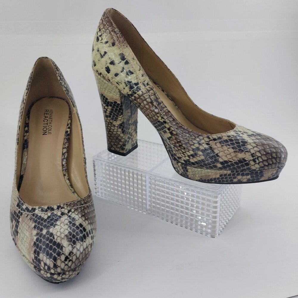 Kenneth Cole REACTION "Photo Graph" Snakeskin Print Platform Heel